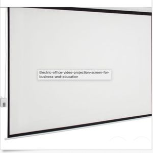 Electric office video projection screen